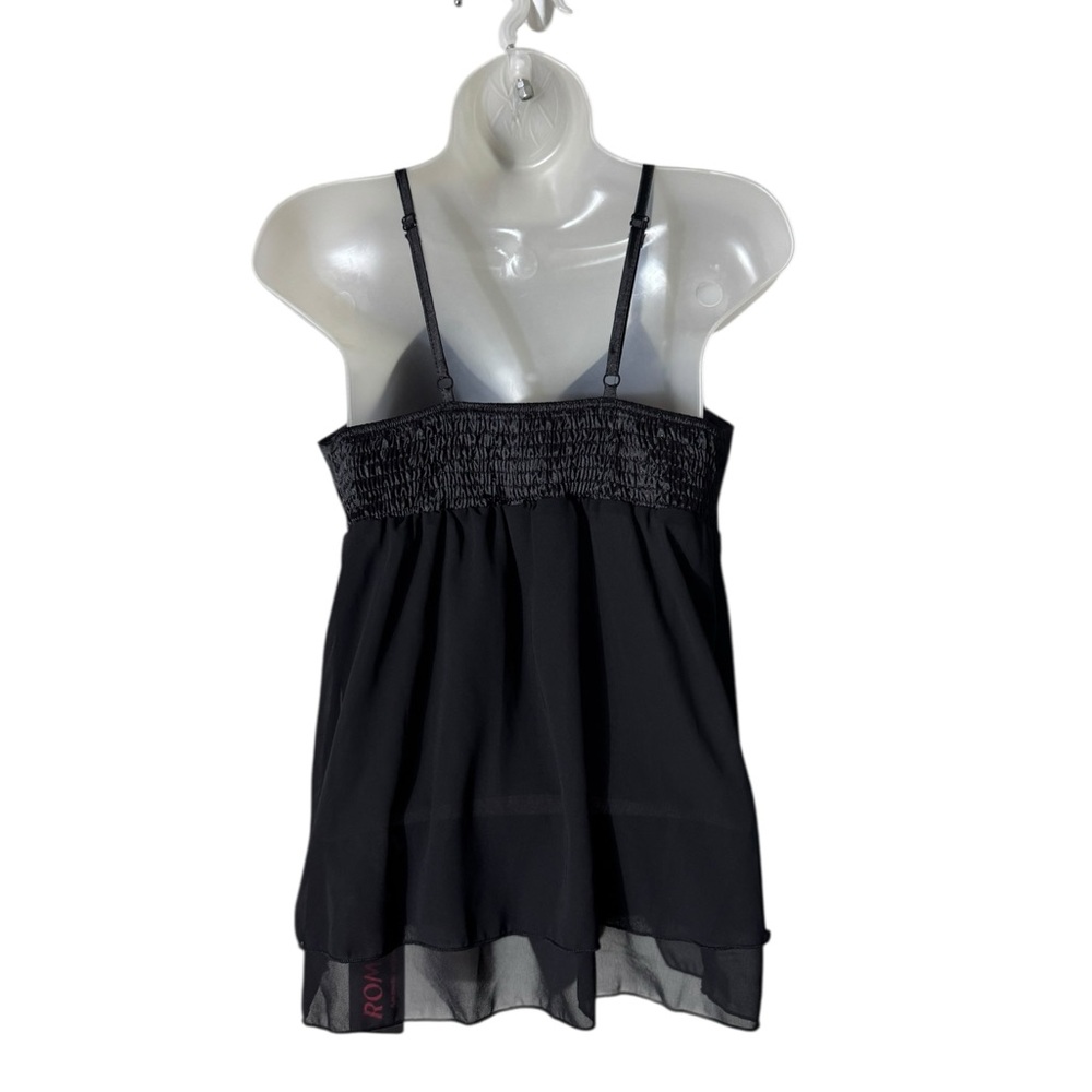 Y2K Romwe Babydoll Top Small Festival Dark Romantic‎ Fairy Grunge Feminine Black - Picture 4 of 9